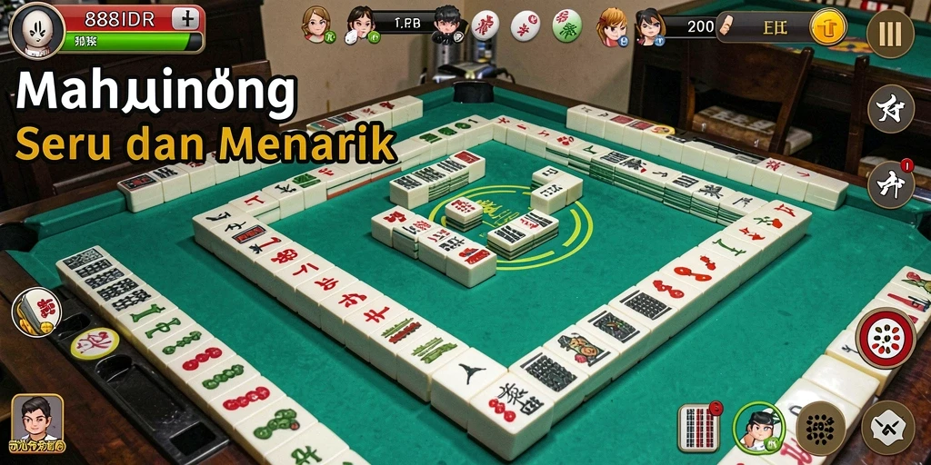 Screenshot gameplay 888IDR menampilkan keseruan bermain Mahjong.