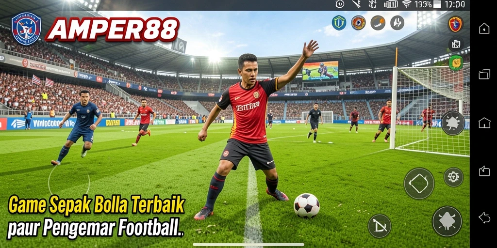 Tampilan gameplay seru di AMPER88 dengan aksi dramatis di lapangan.