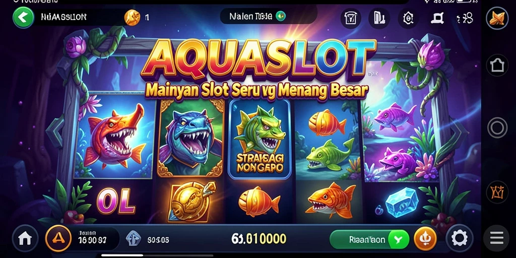 Tampilan gameplay AQUASLOT yang menawan dan interaktif.