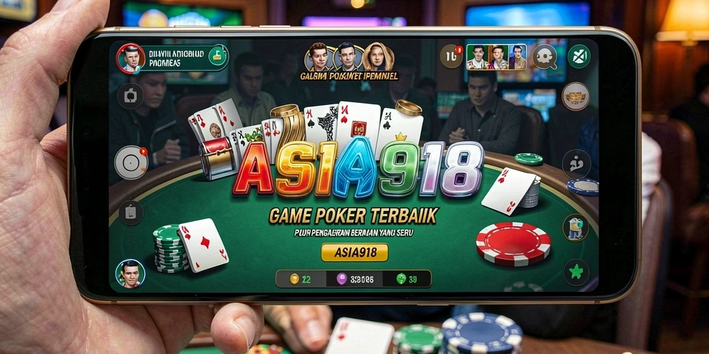 Tampilan gameplay seru di ASIA918 yang menampilkan aksi Poker.