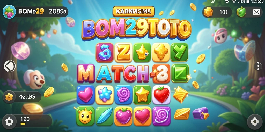 Tangkapan layar gameplay BOM29TOTO yang penuh warna dan menyenangkan.