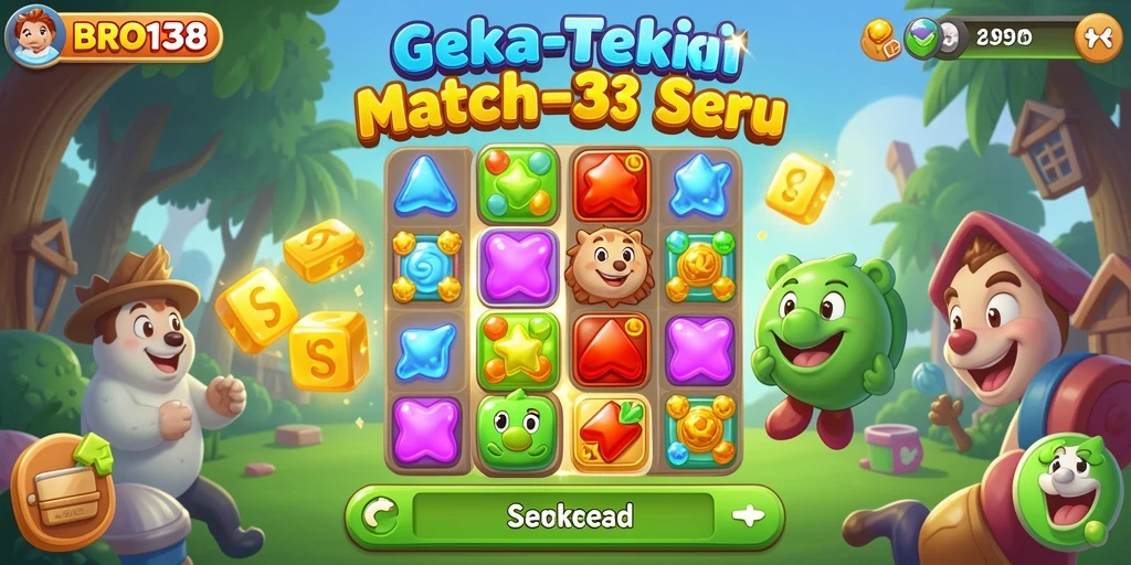 Tampilan gameplay BRO138 yang penuh warna dan menantang.