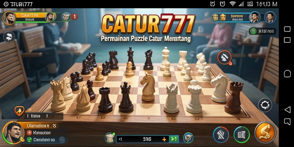 Tampilan permainan puzzle catur yang menarik di CATUR777.