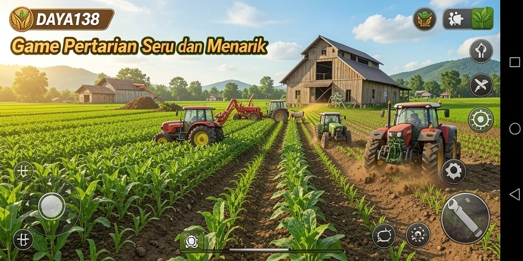 Screenshot DAYA138 menampilkan gameplay bertani yang seru dan interaktif.