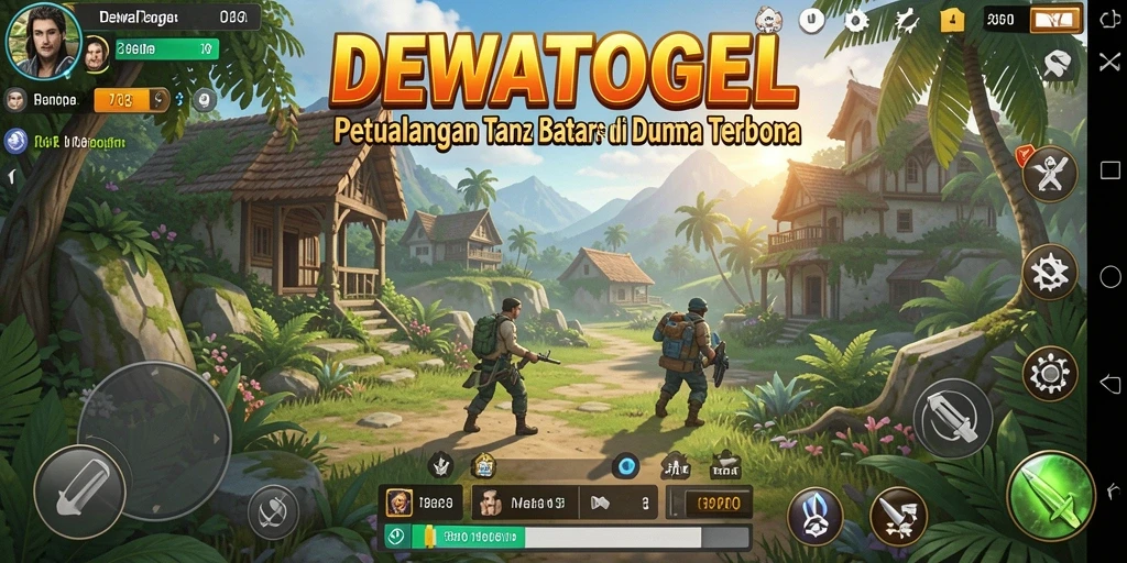 Tampilan gameplay DEWATOGEL di dunia terbuka yang luas.