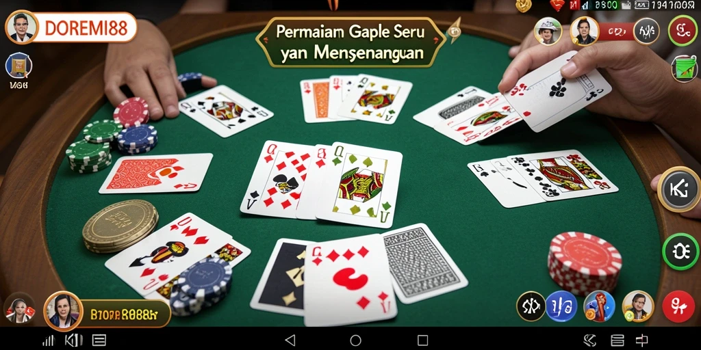 Screenshot DOREMI88 menampilkan gameplay Gaple yang menarik.