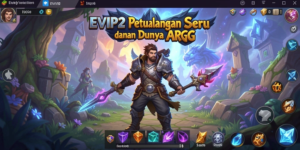 Screenshot EVIP2 menunjukkan aksi seru dalam dunia ARPG.