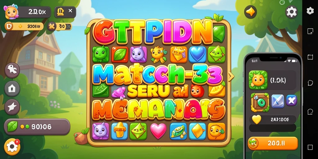 Screenshot gameplay GTPIDN menampilkan keseruan mencocokkan item.