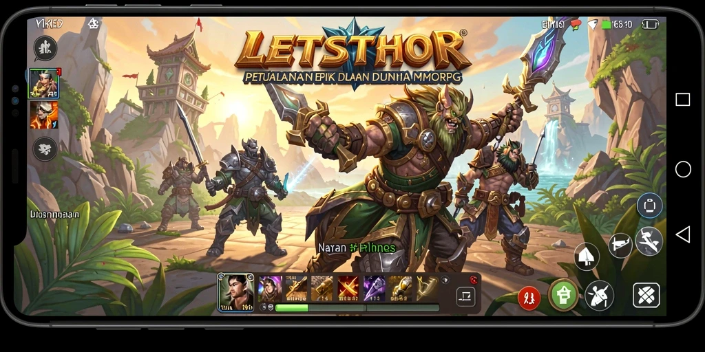 Screenshot menunjukkan aksi mendebarkan dalam battlefield LETSTHOR.