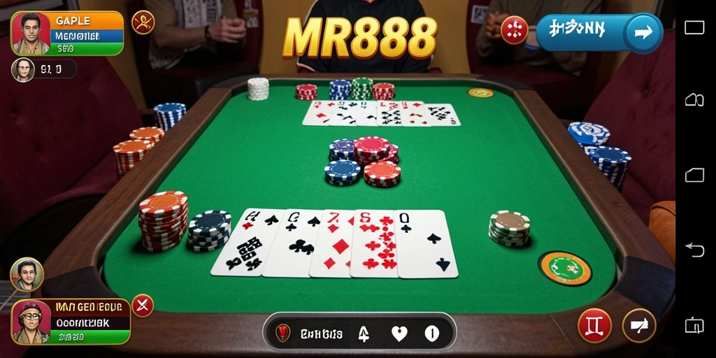 Tampilan gameplay Gaple yang mendebarkan di MR888.