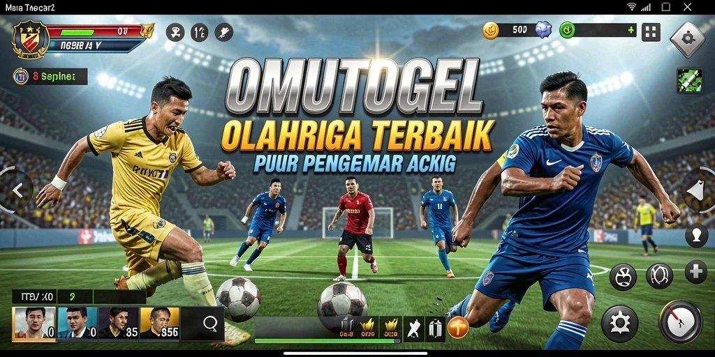 Tangkapan layar gameplay OMUTOGEL menampilkan aksi seru olahraga.