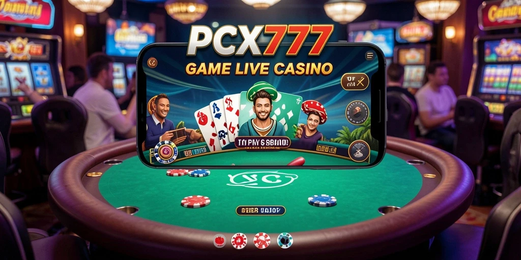 Tampilan menarik dari gameplay Live Casino di PCX777.