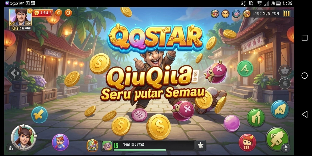 Tampilan gameplay QiuQiu yang seru dan menegangkan.