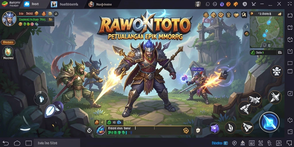 Tampilan menarik dari gameplay RAWONTOTO dengan karakter yang beraksi.
