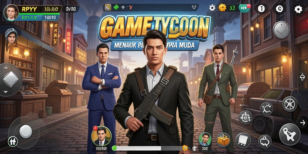 Screenshot menunjukkan gameplay Tycoon yang menarik dan interaktif.