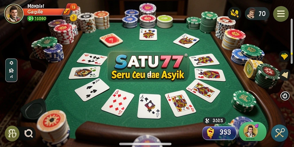 Tampilan gameplay seru dalam SATU77 dengan teman-teman.