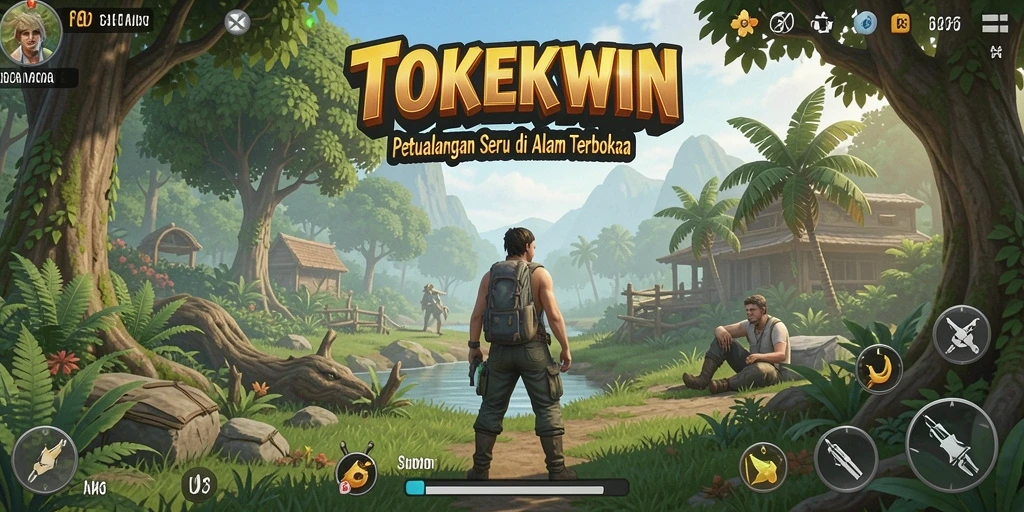 Screenshot utama TOKEKWIN menampilkan gameplay petualangan yang menegangkan.