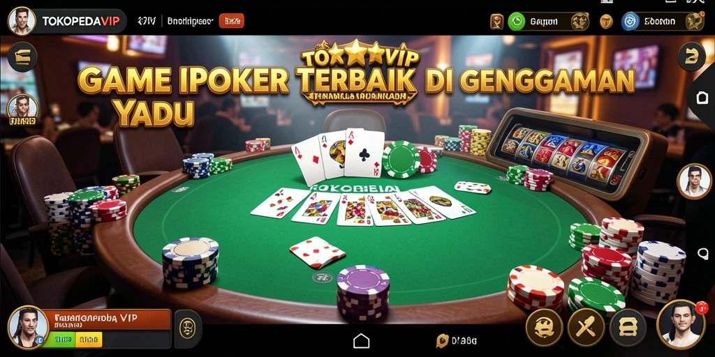 Tampilan permainan Poker yang seru dan mendebarkan di TOKOPEDIAVIP.