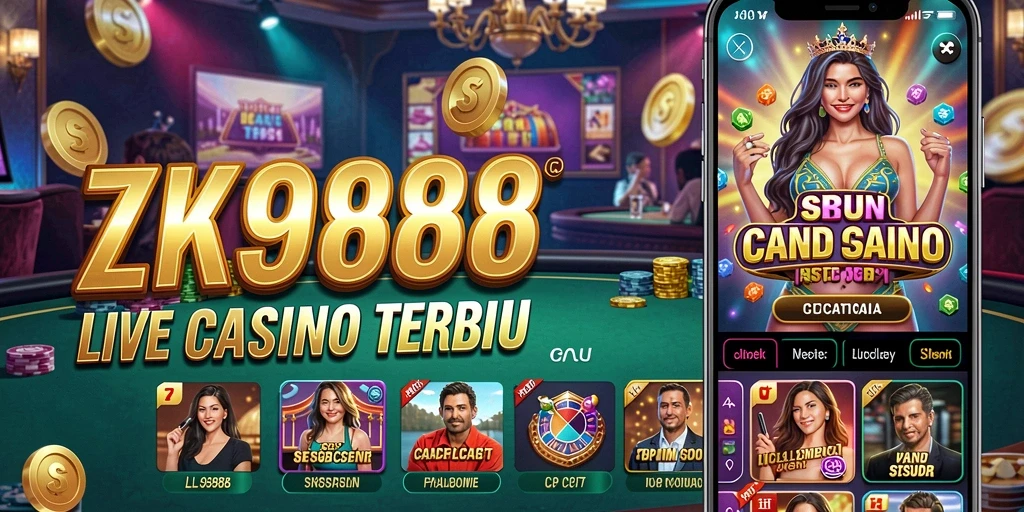 Tampilan menarik dari gameplay Live Casino di ZK988.